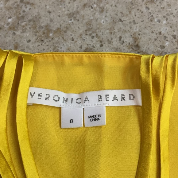 NWOT Veronica Beard STEWART CHARMEUSE TOP in Bright Sunset Size 8 - Picture 12 of 14